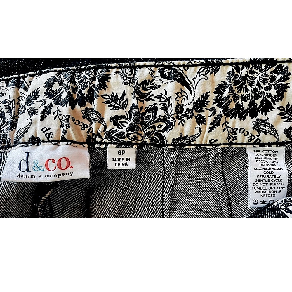 🖤D & CO🖤 SLANT FRONT POCKETS NONE ON BACK WIDE STRAIGHT LEG TROUSER JEANS NWOT - Picture 8 of 13